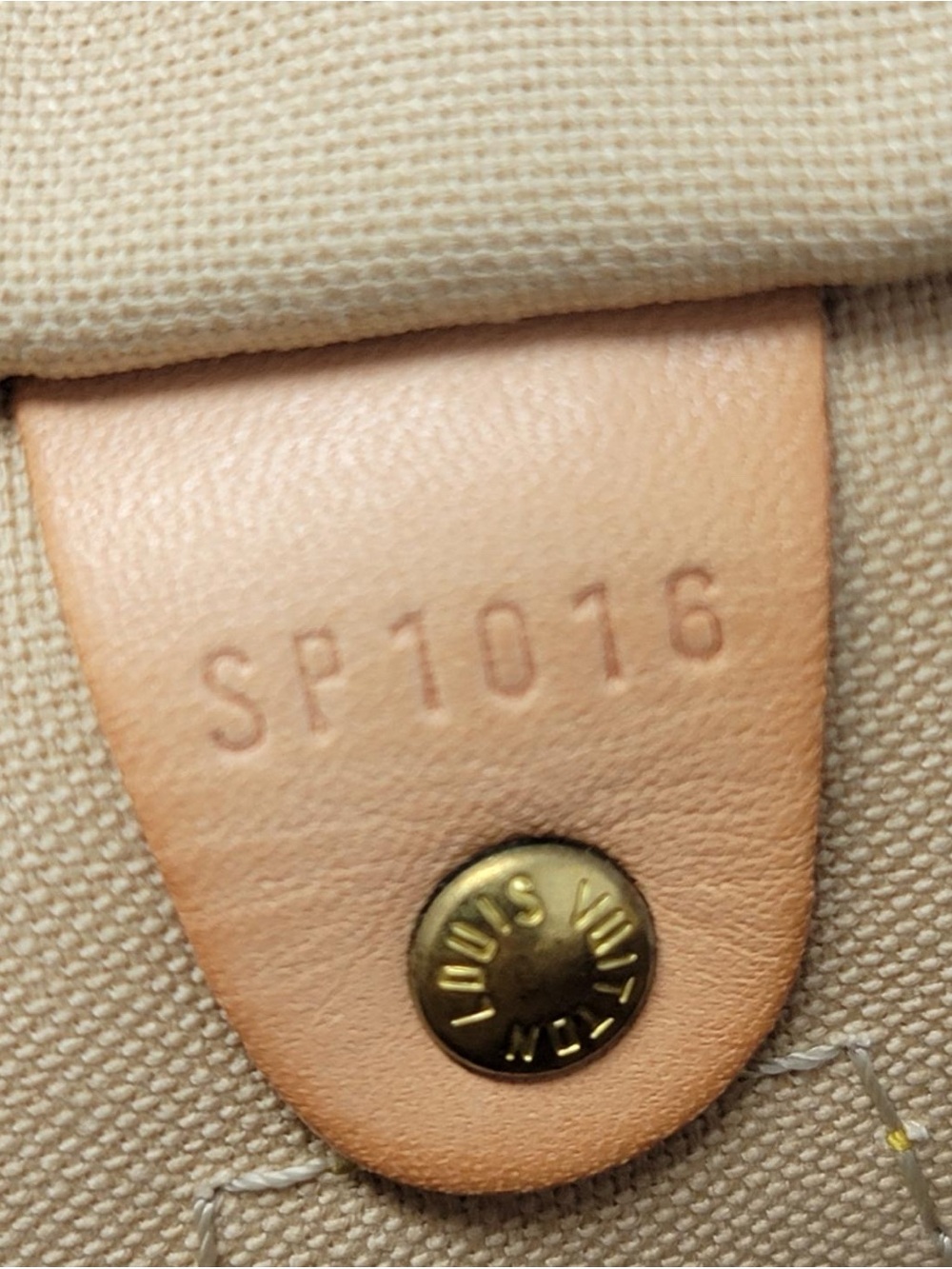 Louis Vuitton Cream and Tan Checkered Satchel - Picture 7 of 12